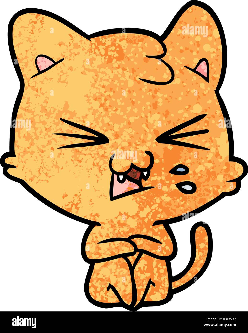 cartoon cat hissing Stock Vector Image & Art - Alamy