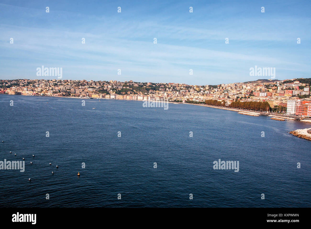 Naples cityscape and Via Partenope Stock Photo Alamy