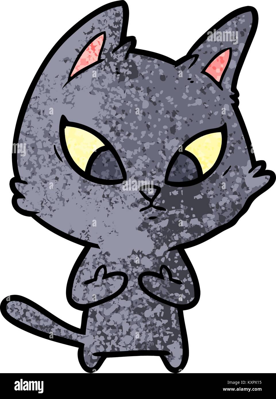 confused cartoon cat Stock Vector