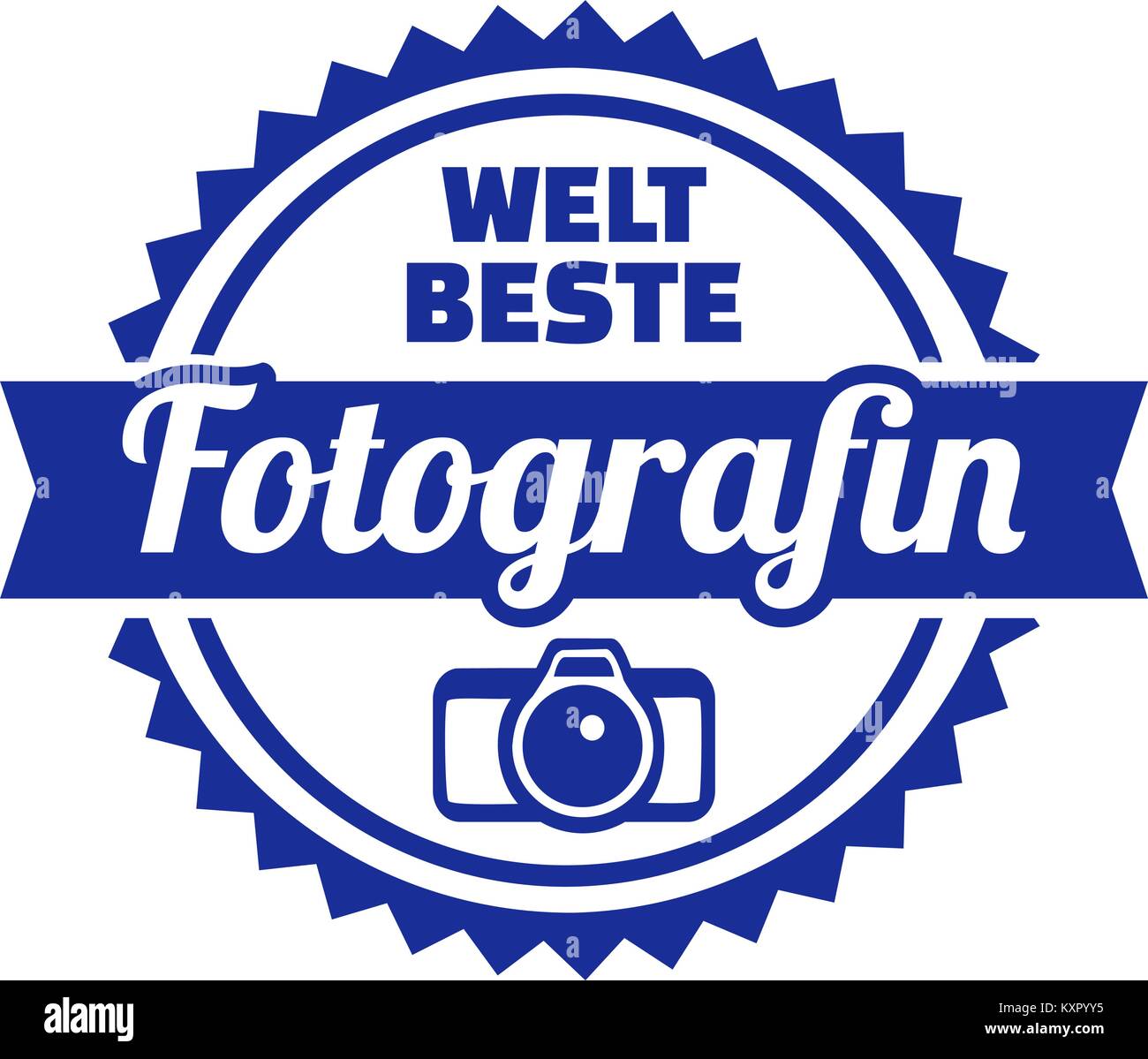Worlds best female Photographer german Stock Vector