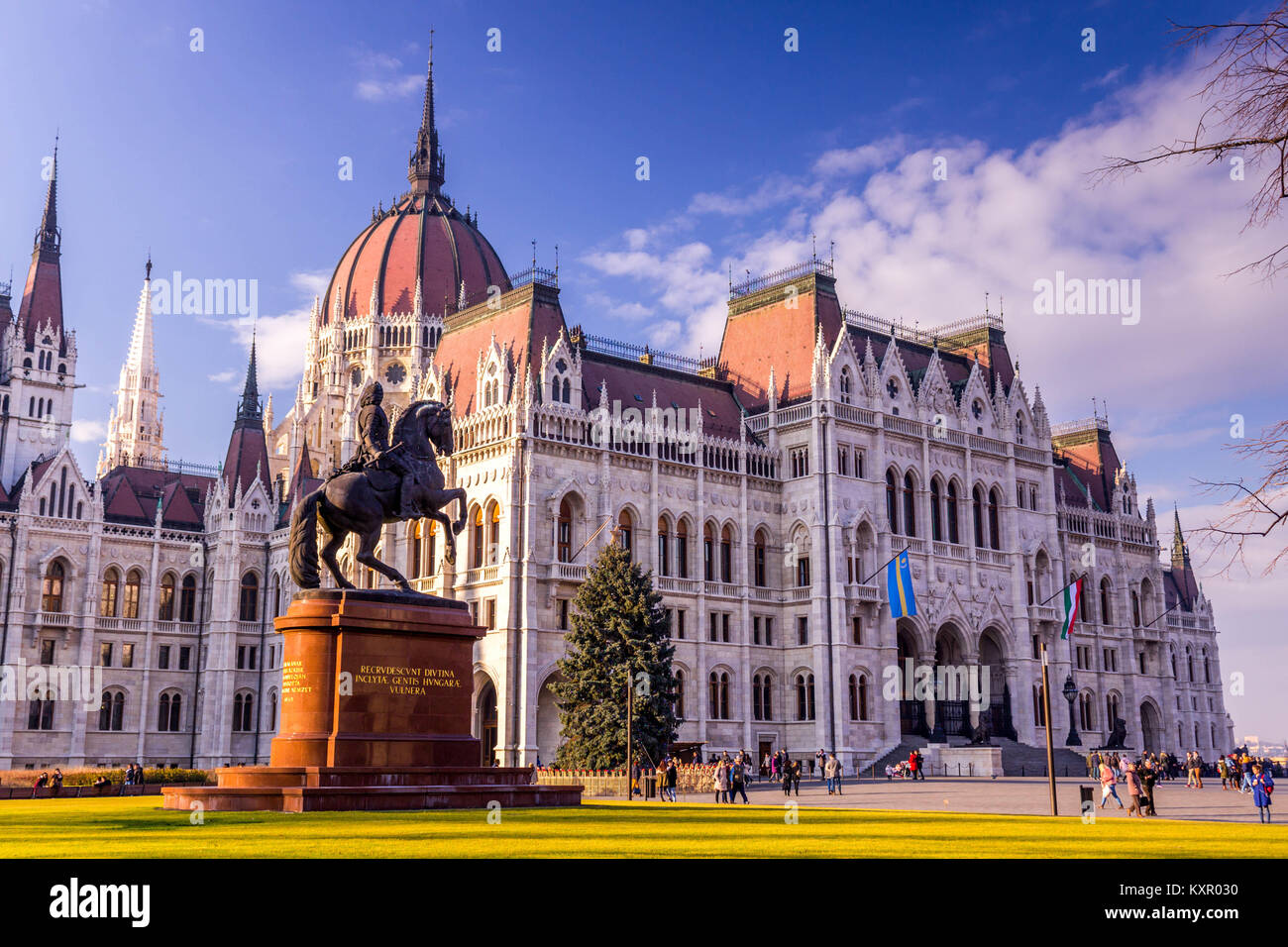 The Majestic Hungarian Parliament Building , Budapest , Hungary Stock Photo
