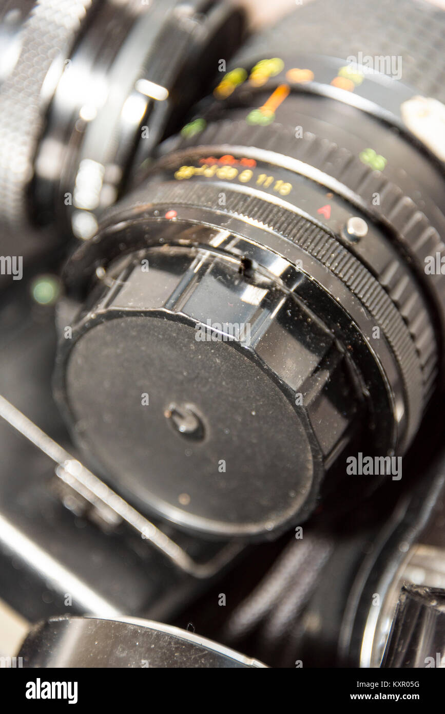 Vintage 35mm Film Cameras/Cases and Equipment Stock Photo Alamy