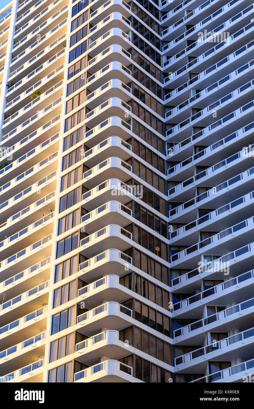 Wrap Around Balconies on High Rise Hotel in Miami Stock Photo - Alamy