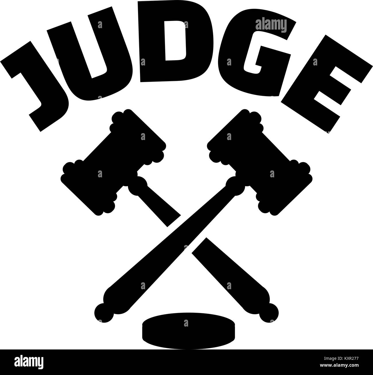 Judge with crossed gavels Stock Vector Image & Art Alamy