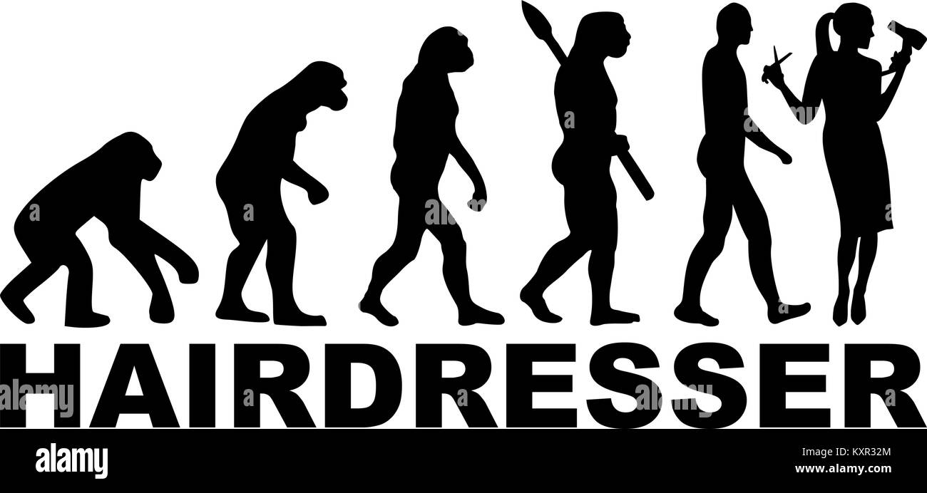 Evolution Of A Hairdresser T-Shirt – Women's Funny Stylist Occupation Novelty Tee, 100% Organic Cotton