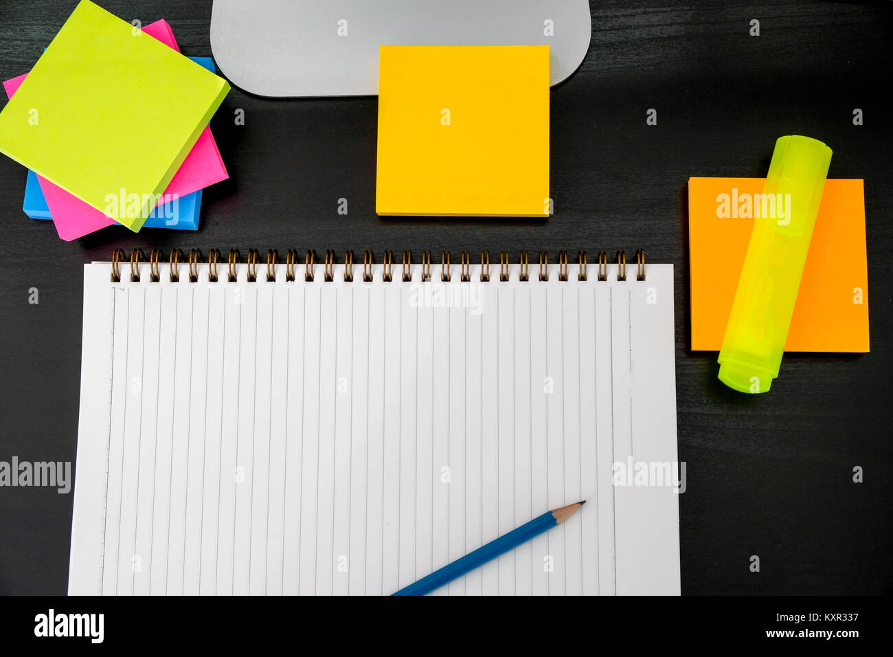 Homework Paper Top View book top view Homework School notebook ready for adding text or mockup ...