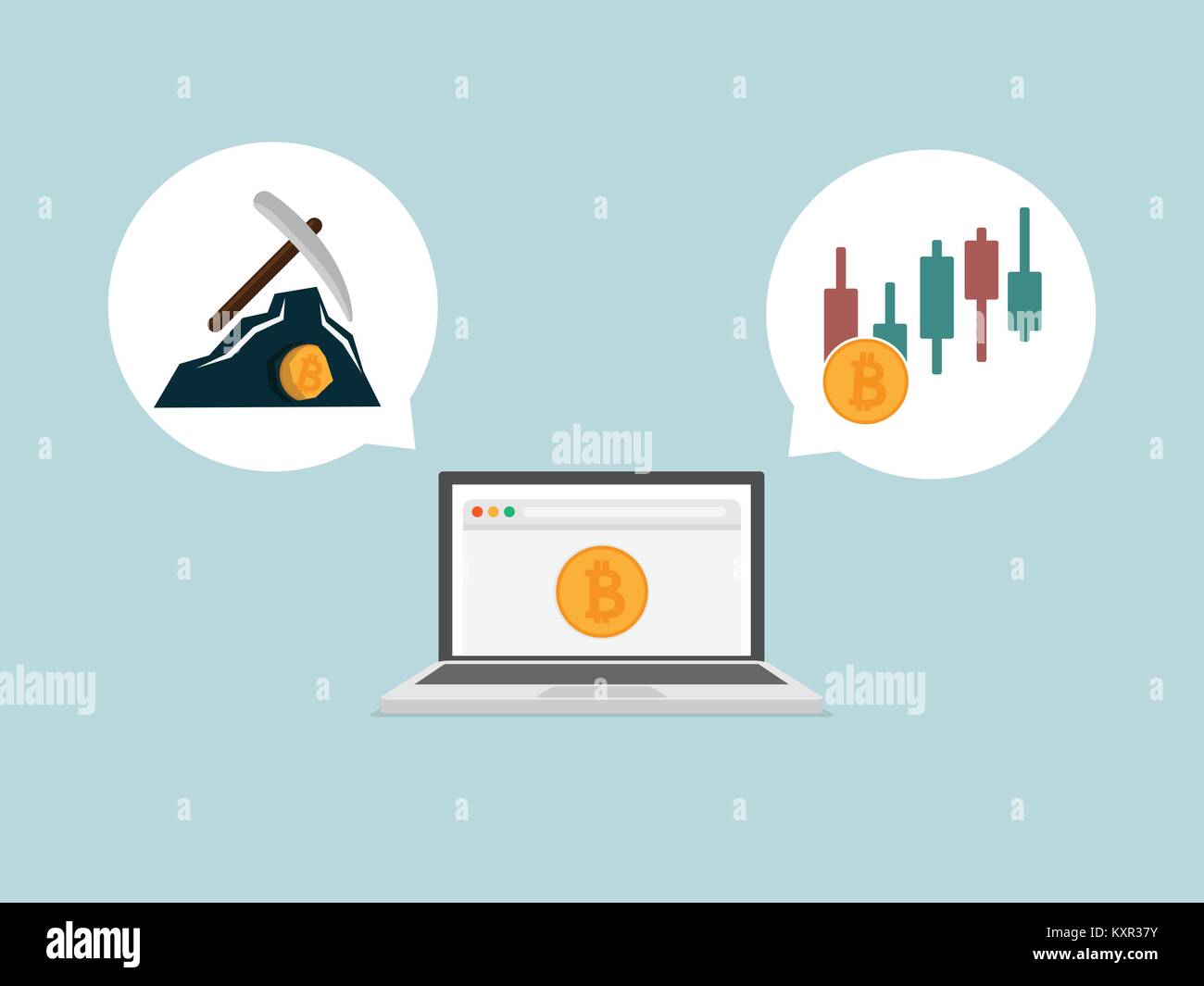 Cryptocurrency bitcoins mining digital Stock Vector Images - Alamy