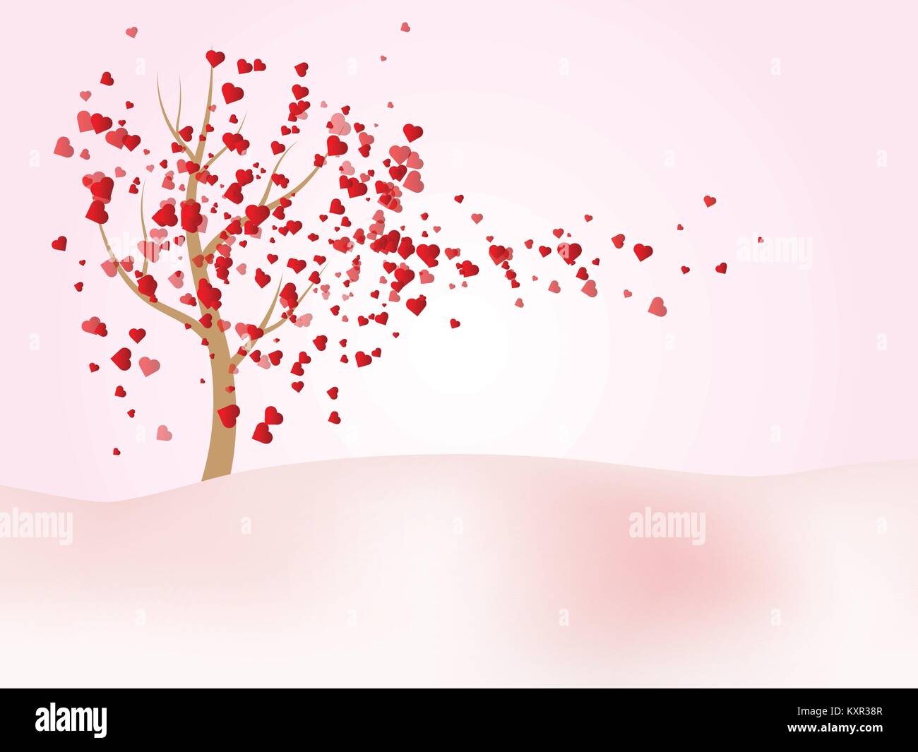 illustration of happy valentines day vector background hearts flying ...
