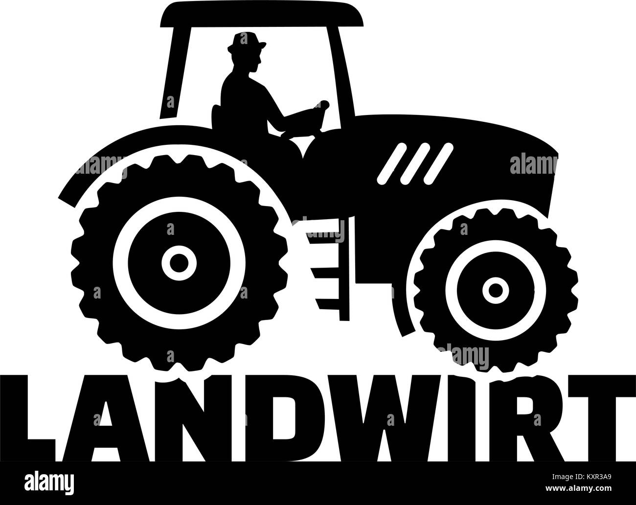 Farmer tractor with male farmer and german job title Stock Vector Image & Art Alamy