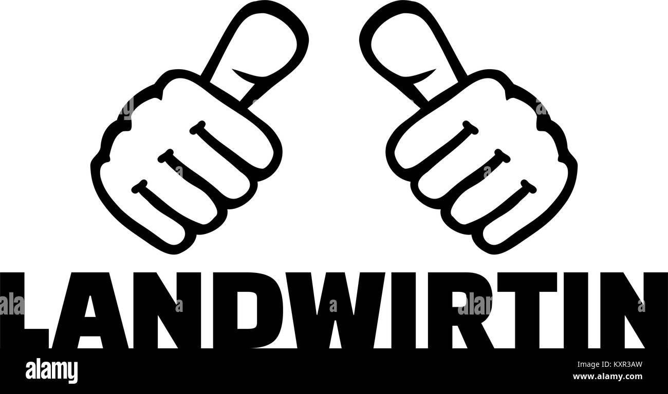 Thumbs with german farmer job title female Stock Vector Image & Art Alamy