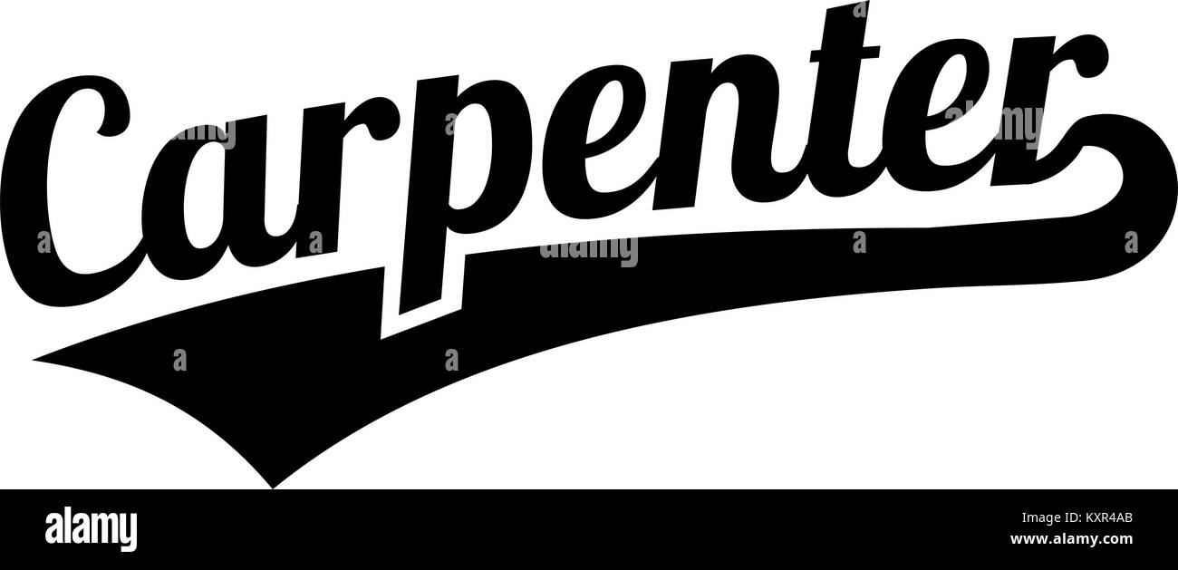 Carpenter word in retro style Stock Vector Image & Art Alamy