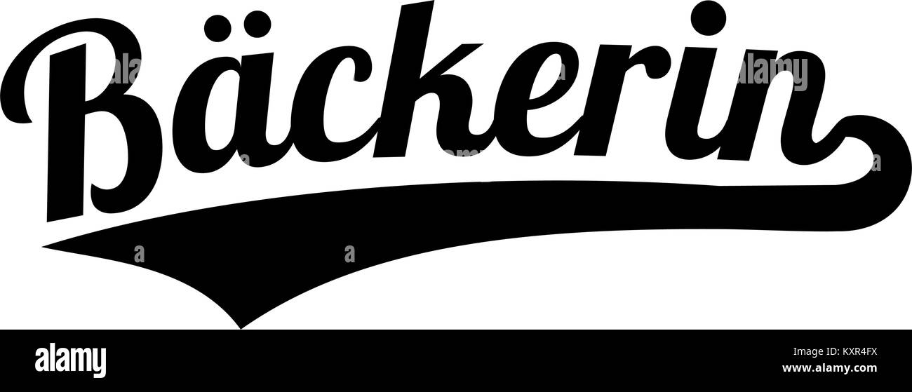 Female baker german word retro style Stock Vector Image & Art Alamy