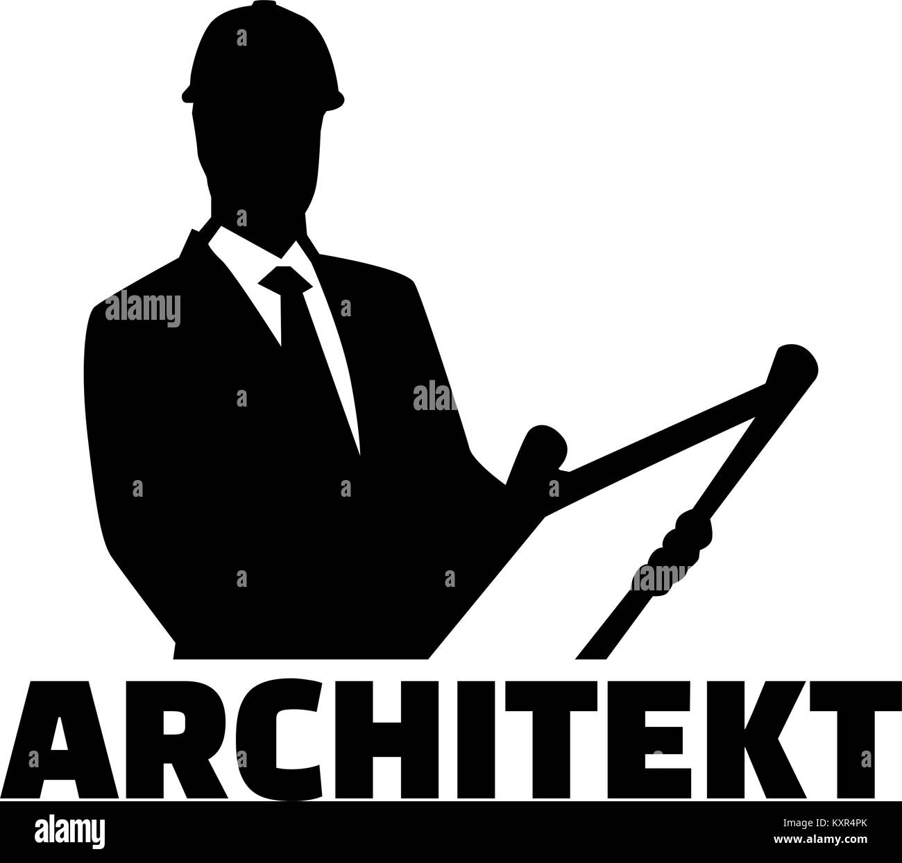 Architect german job title with silhoutte Stock Vector Image & Art Alamy