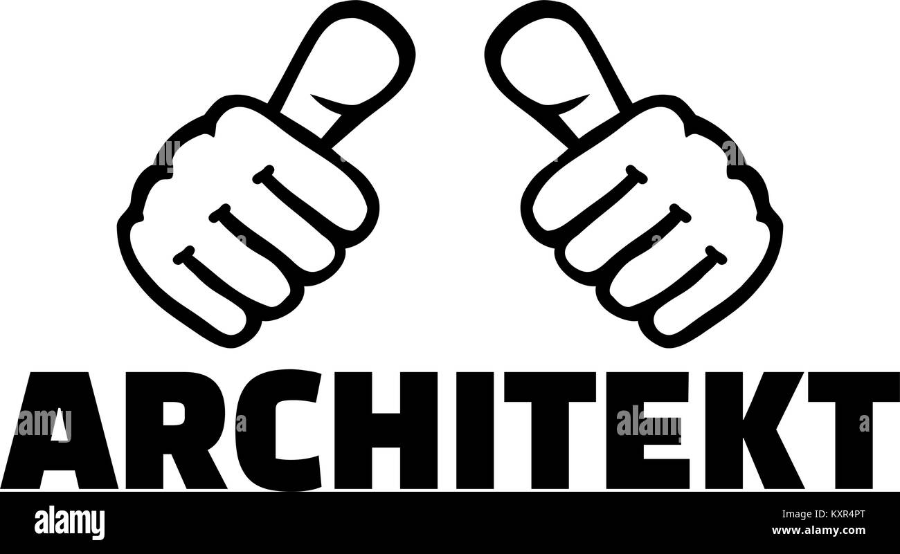 Architect german job title with thumbs Stock Vector Image & Art Alamy