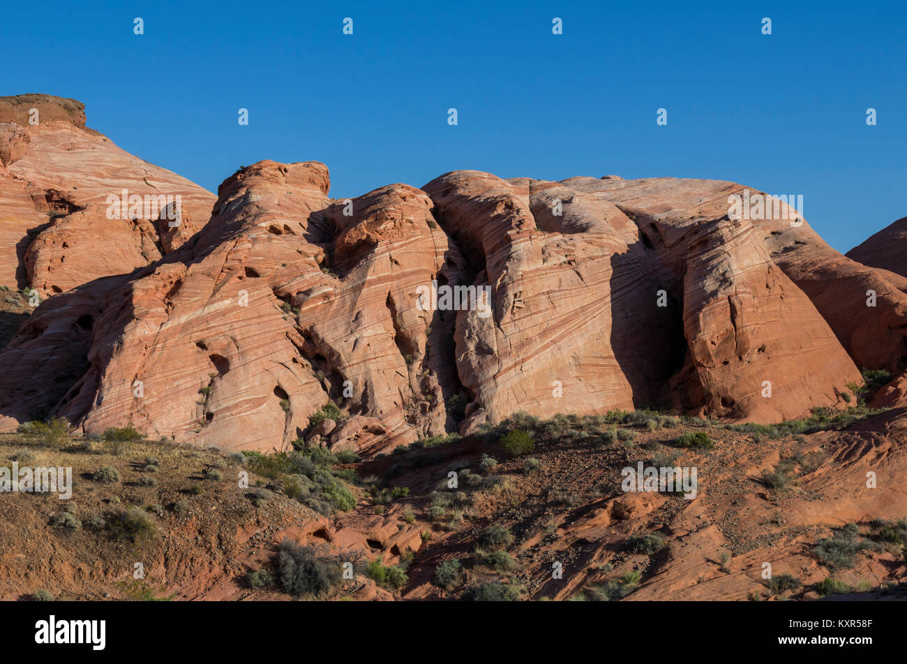 Fire Wave rock formation in Valley of Fire State Park. Las vegas ...