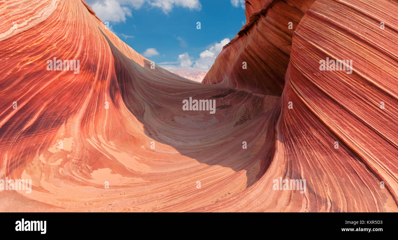 The Wave - Amazing rock formation in Arizona. Stock Photo