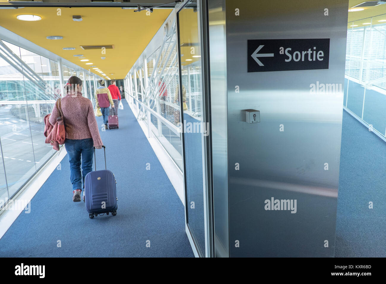 Passenger,passengers,hand,luggage,arriving,at,Toulouse,Airport,early