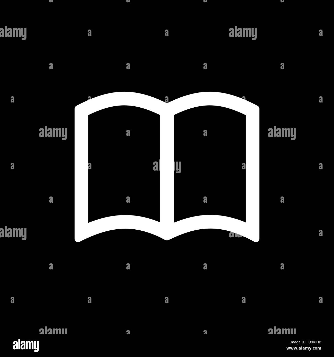 Book icon for simple flat style ui design. Stock Vector