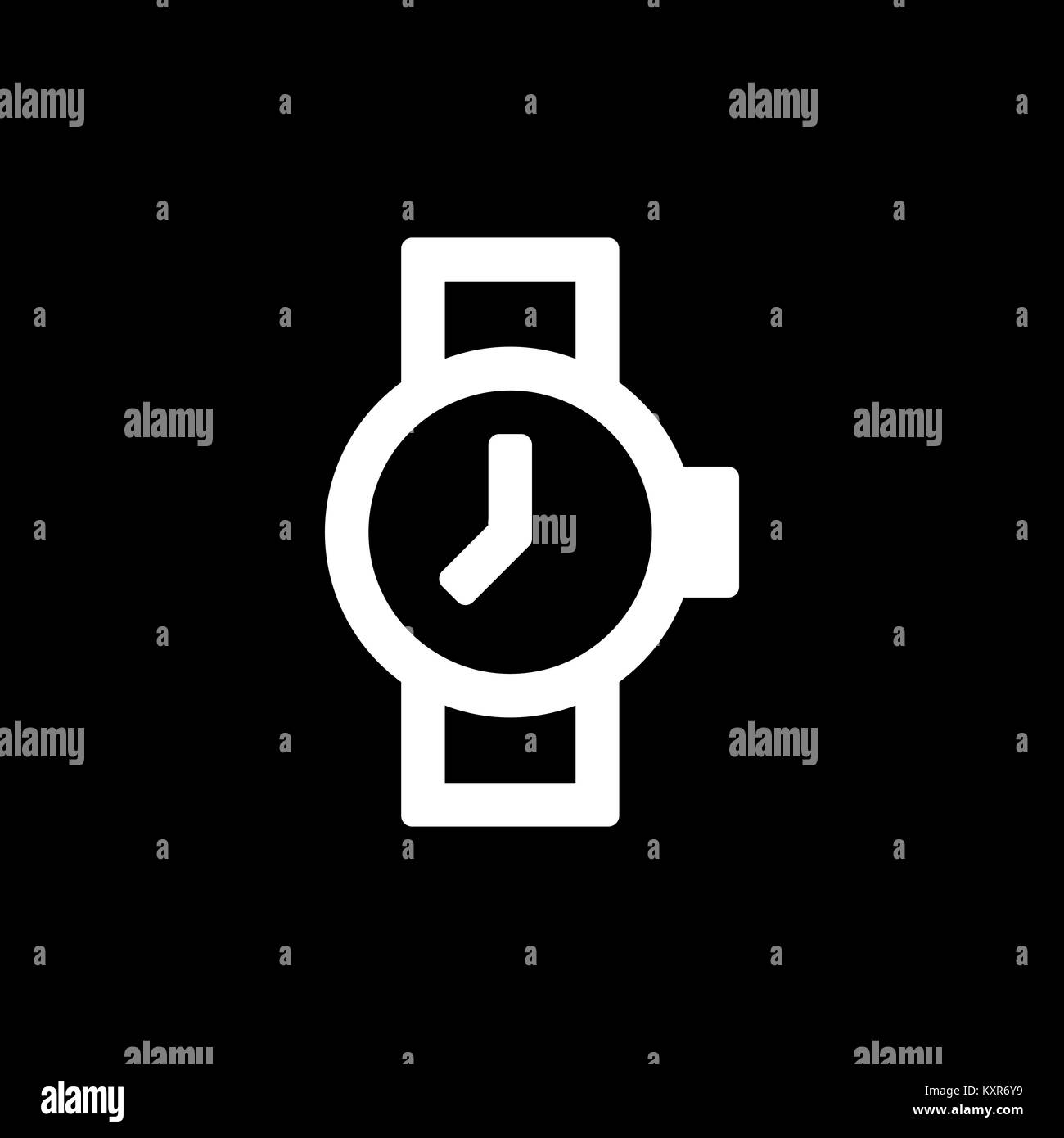 Watch icon for simple flat style ui design. Stock Vector