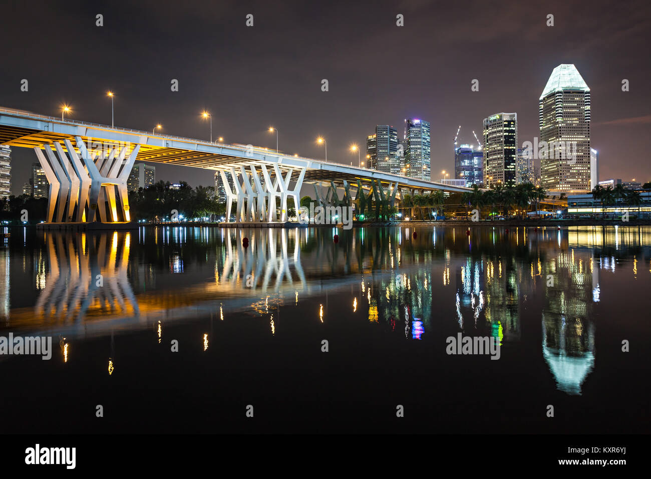 Skyline singapore night artscience hi-res stock photography and images ...