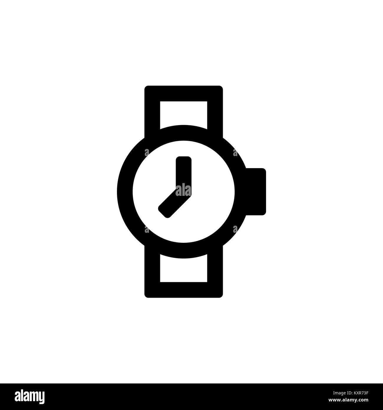 Watch icon for simple flat style ui design. Stock Vector