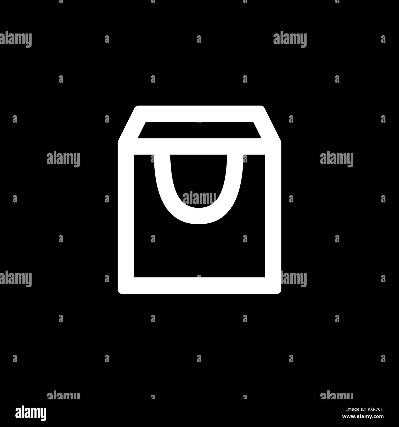 Shopping bag icon for simple flat style ui design Stock Vector Image ...