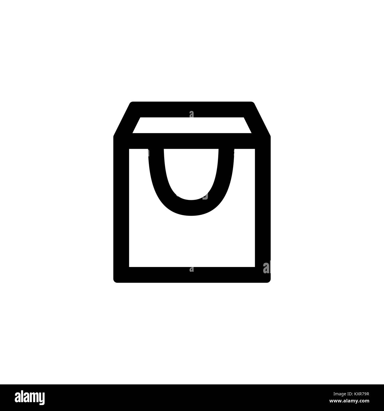 Shopping bag icon for simple flat style ui design Stock Vector Image ...