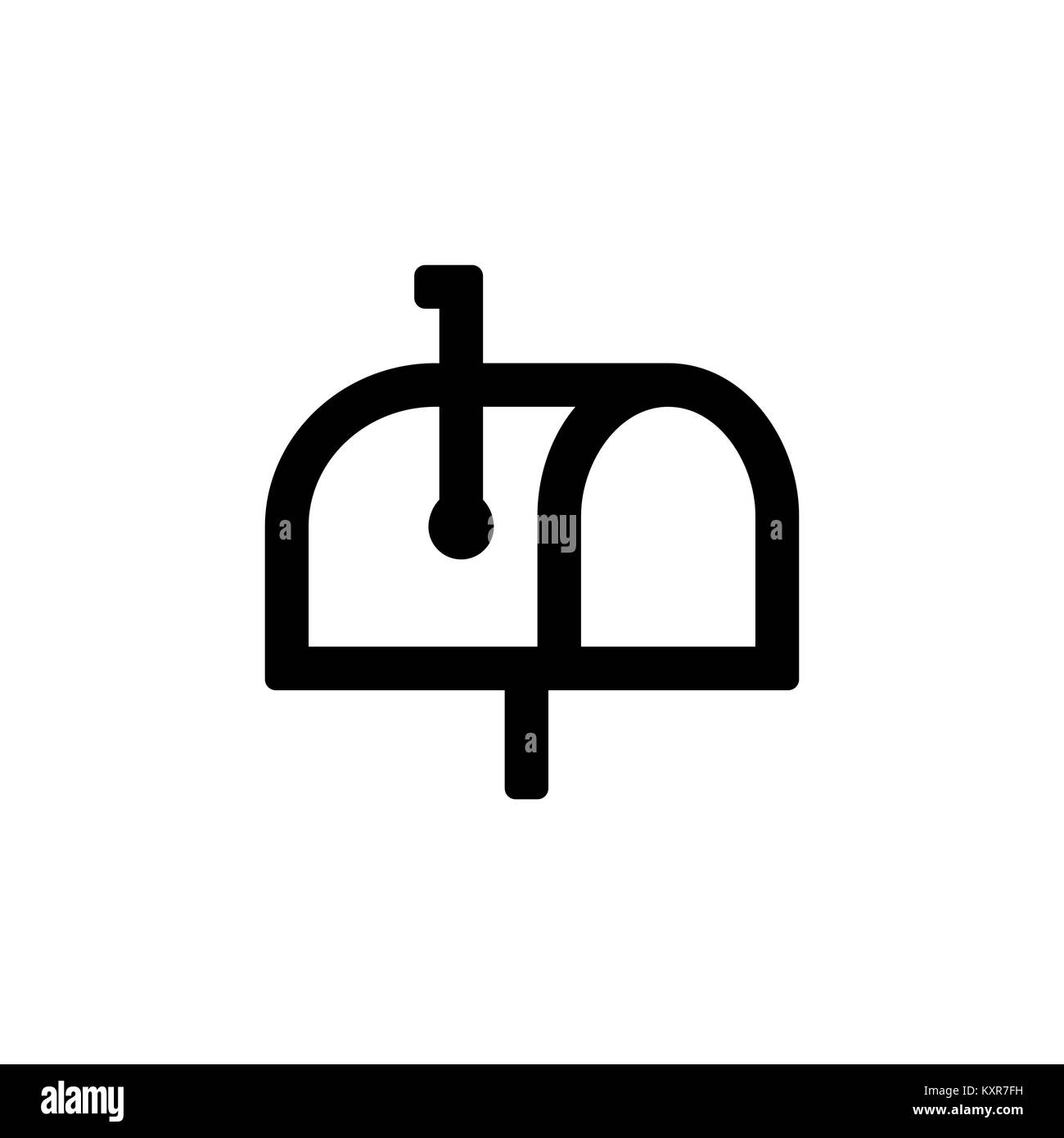 Mail box icon for simple flat style ui design Stock Vector Image & Art ...