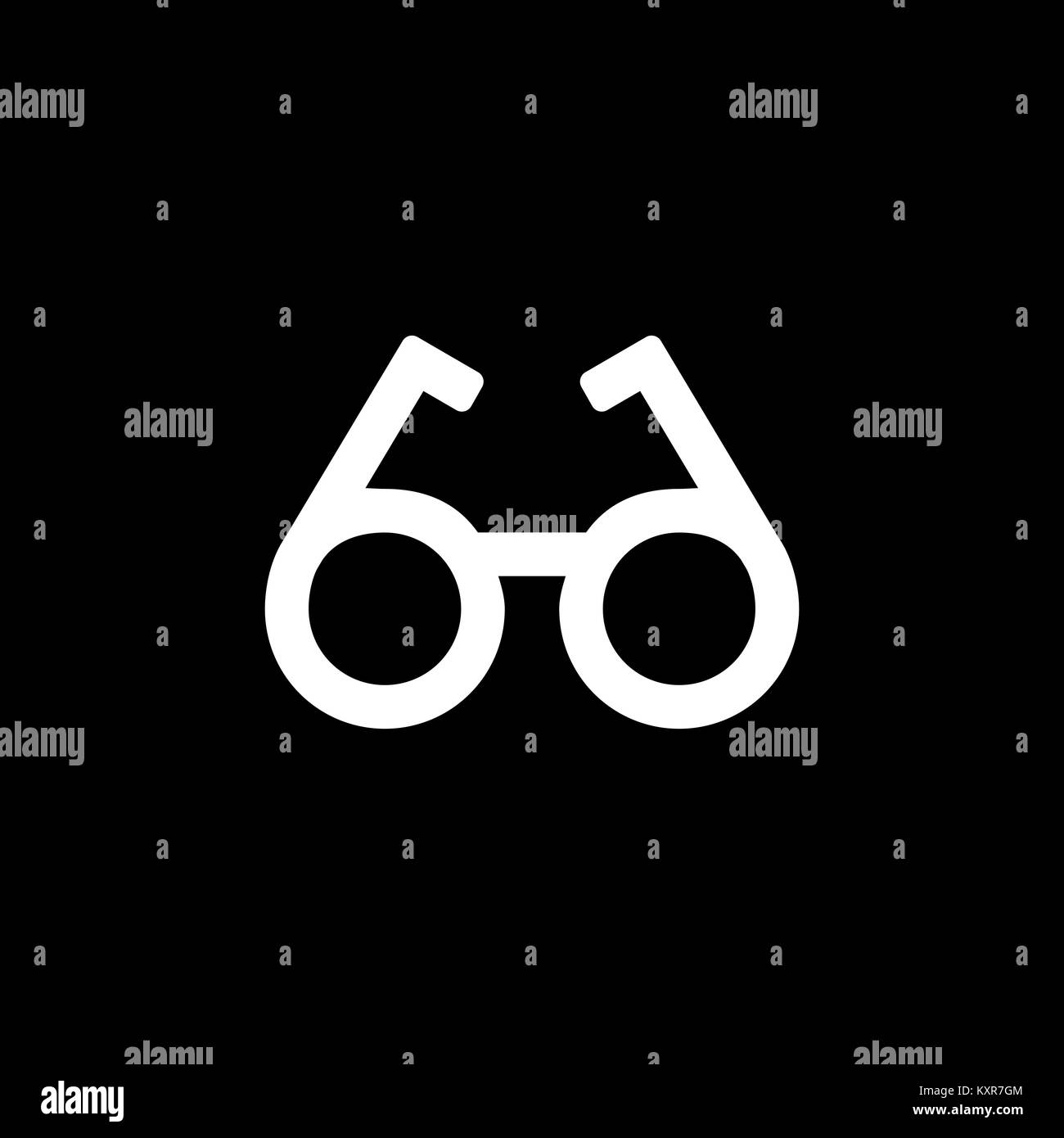 Eyeglasses icon for simple flat style ui design Stock Vector Image ...