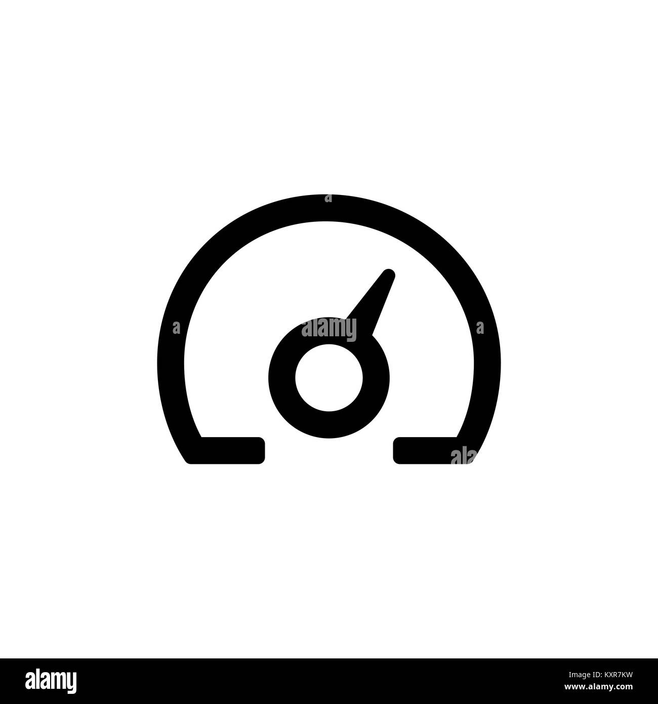 Speedometer icon for simple flat style ui design. Stock Vector