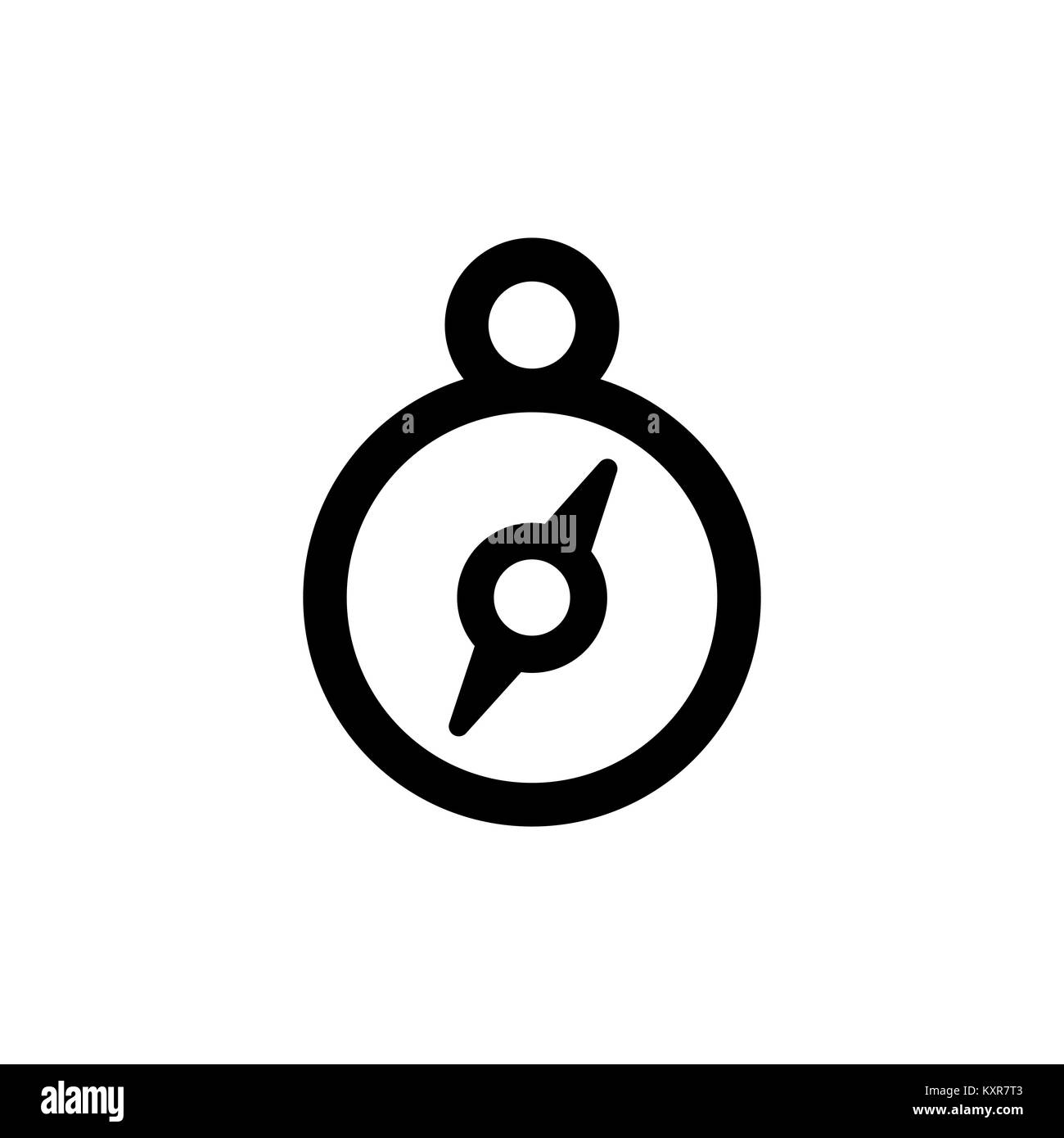 Compass icon for simple flat style ui design. Stock Vector