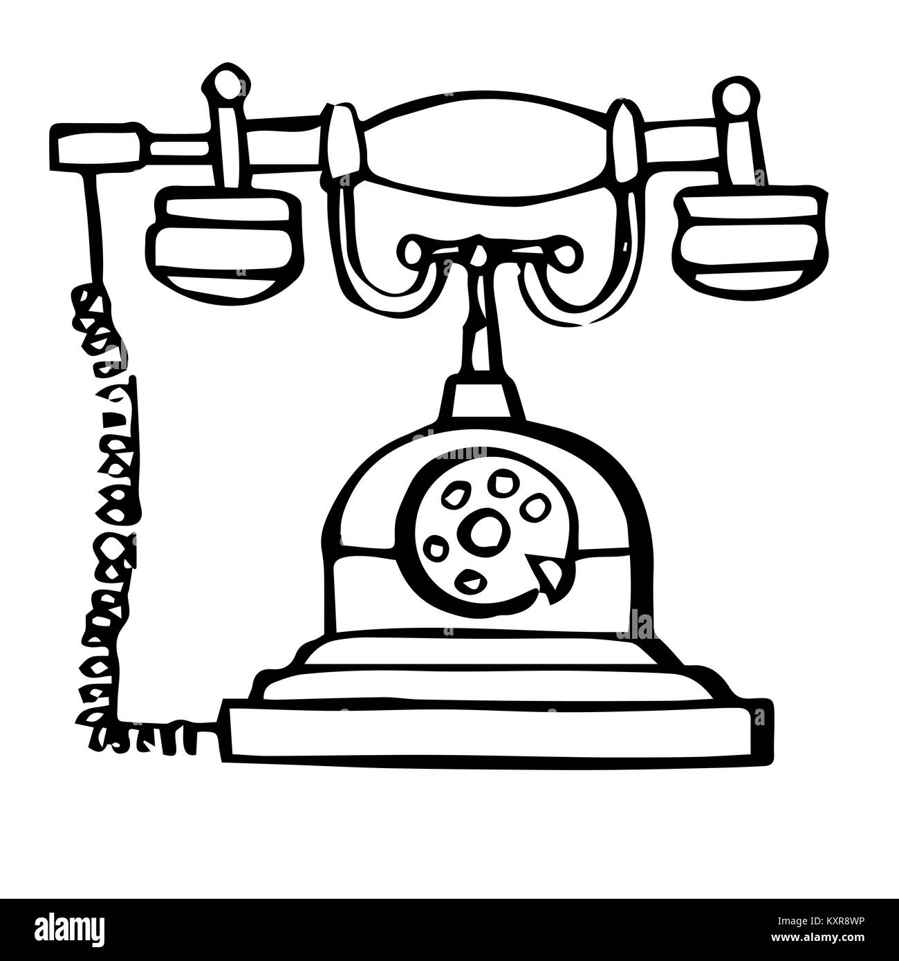 4 Old Telephone Drawing (PNG Transparent) | OnlyGFX.com