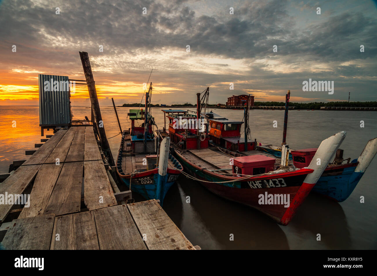 Beautiful Sunset At Kuala Kedah Fishing Village Kedah Located In Northern Malaysia It Is Famous For Rice And Known As Rice Bowl Of Malaysia Stock Photo Alamy