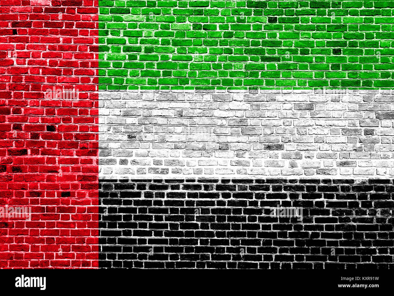 United Arab Emirates Flag Brick Wall Design Messenger Bag