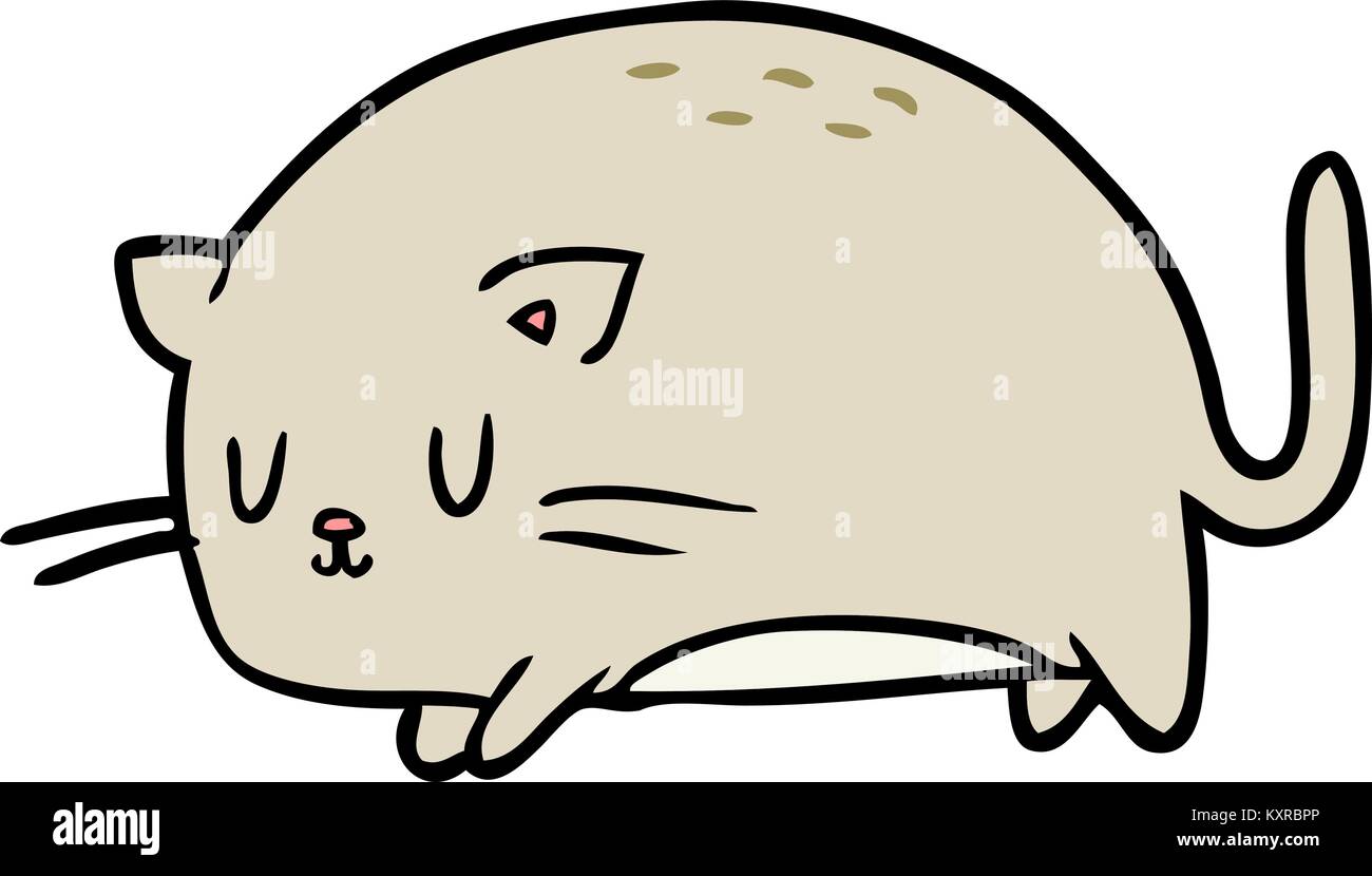 cute fat cartoon cat Stock Vector Image &amp; Art - Alamy