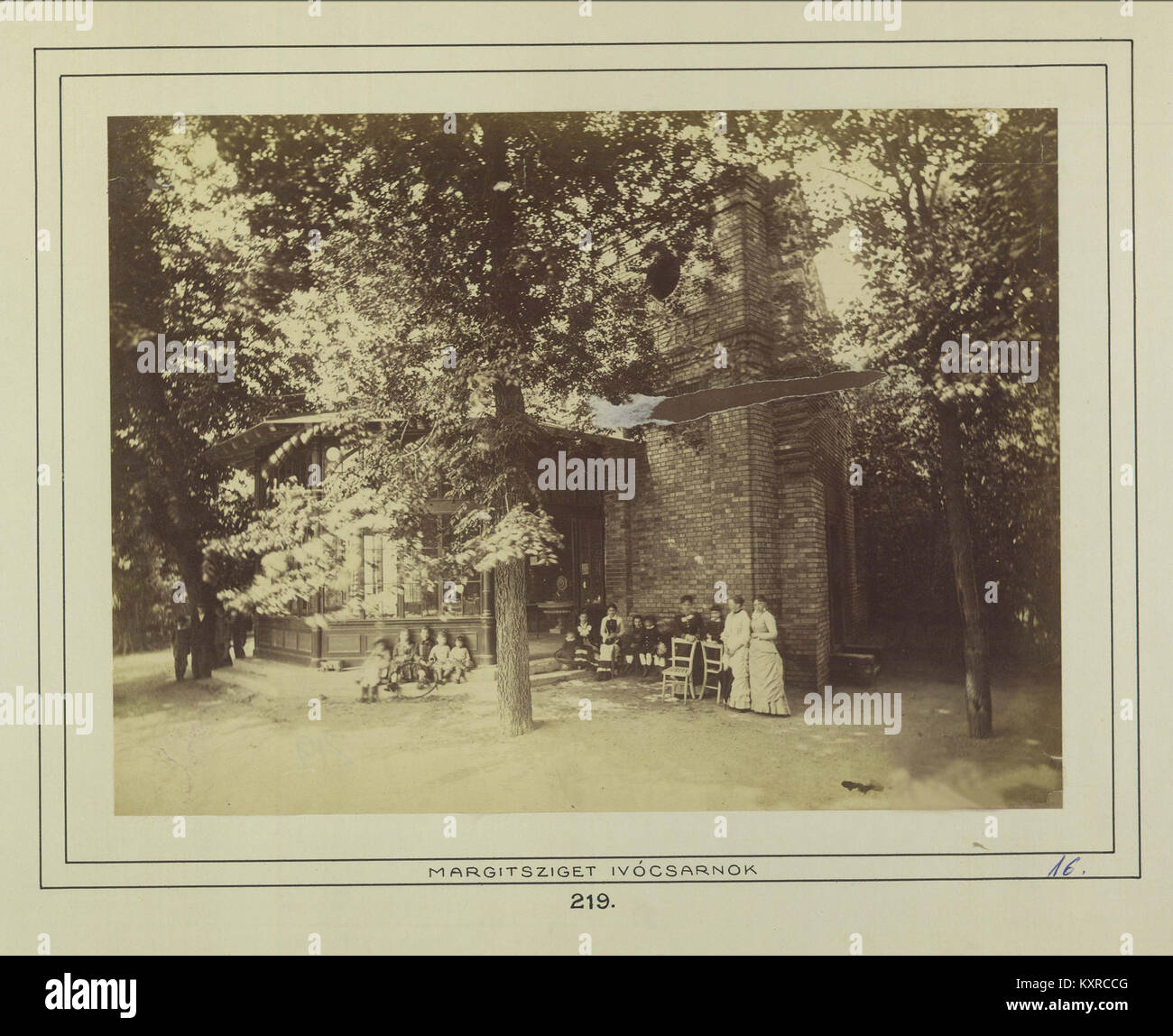 Historic image of the drinking hall at the artesian spring on Margaret ...