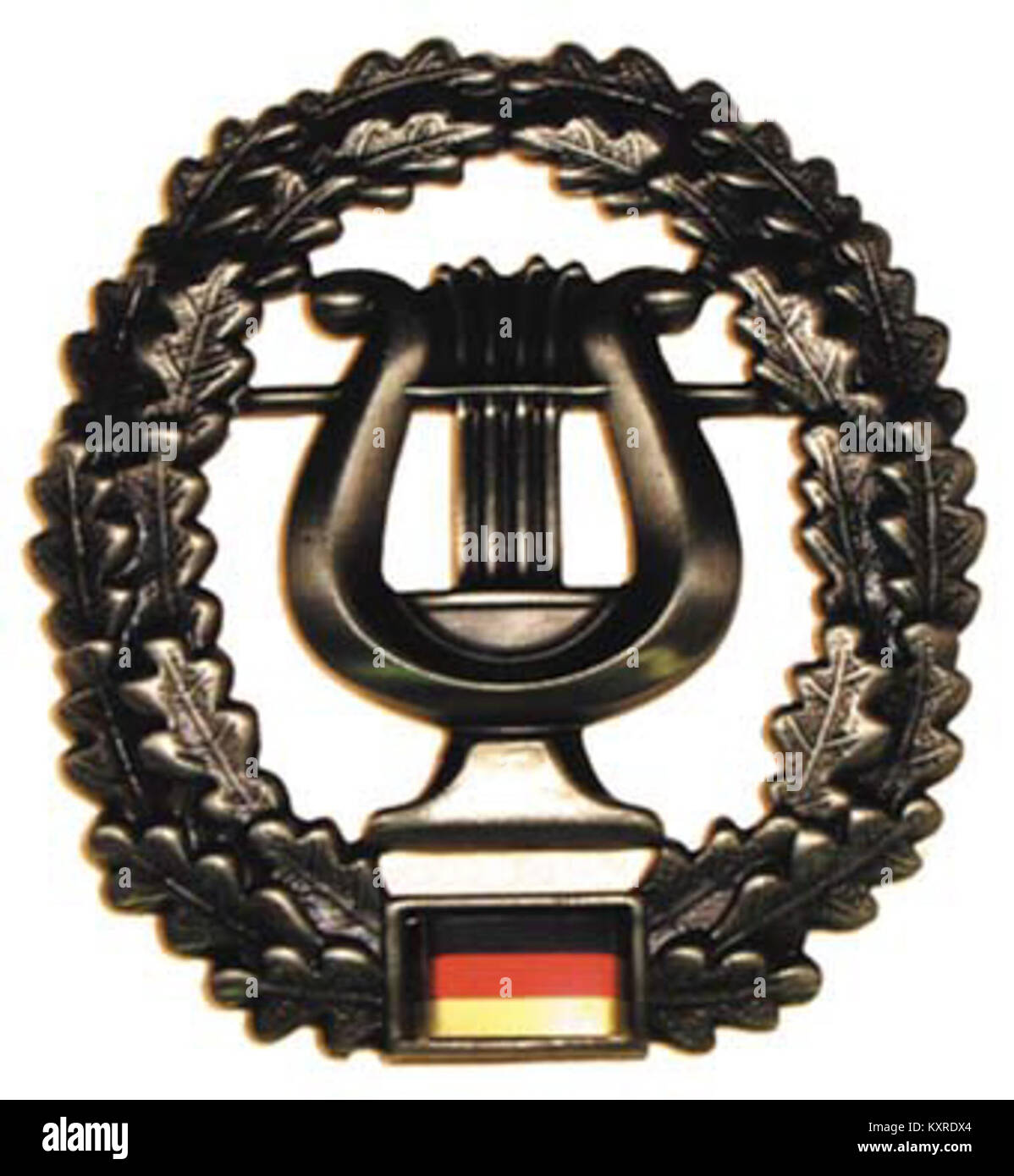 BW Barettabzeichen Militärmusik Stock Photo