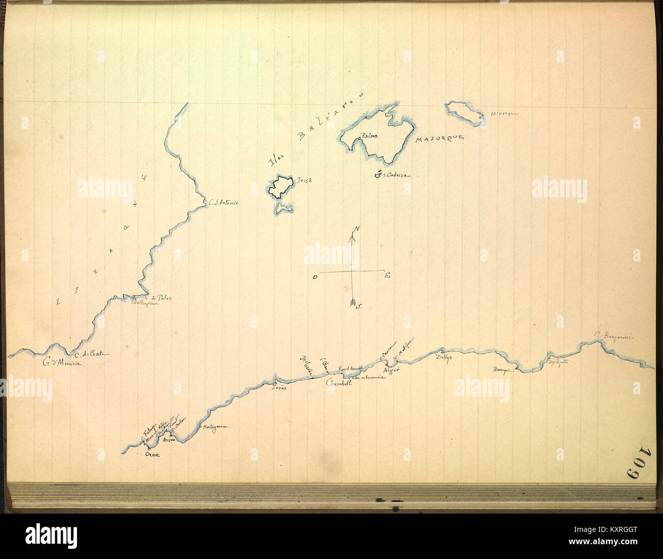 The 'Carte des Îles Baléares' illustrates the Balearic Islands in Spain ...