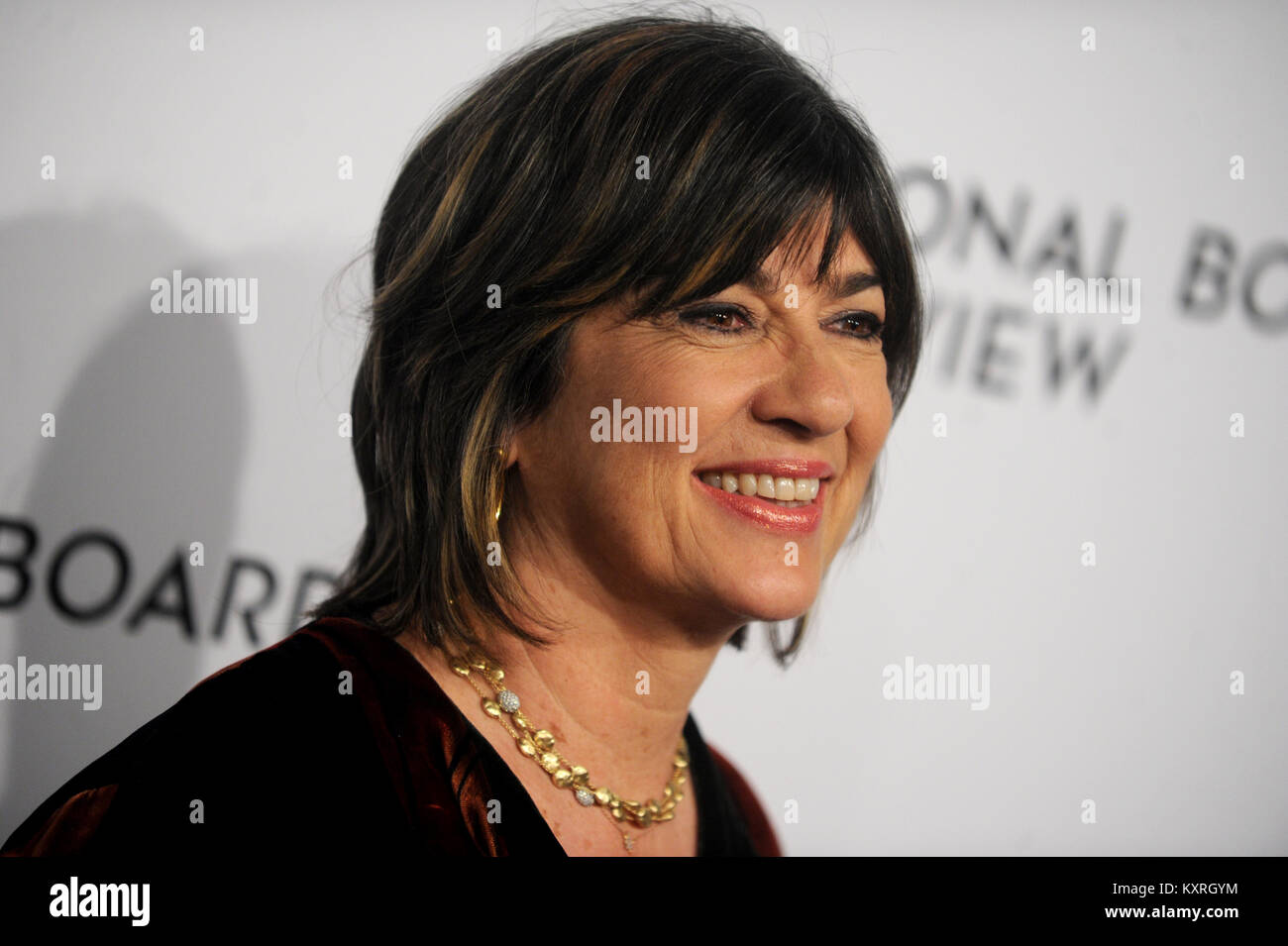 NEW YORK, NY - JANUARY 09: Christiane Amanpour  attends the The National Board Of Review Annual Awards Gala at Cipriani 42nd Street on January 9, 2018 in New York City.   People:  Christiane Amanpour Stock Photo