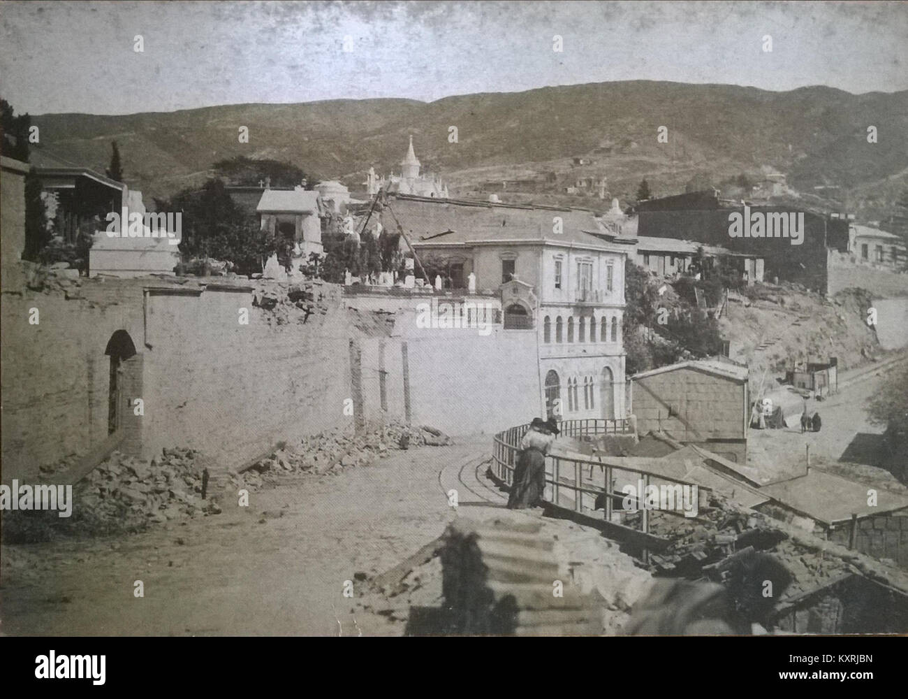 Cementerio protestante. Valparaíso, 1906 Stock Photo