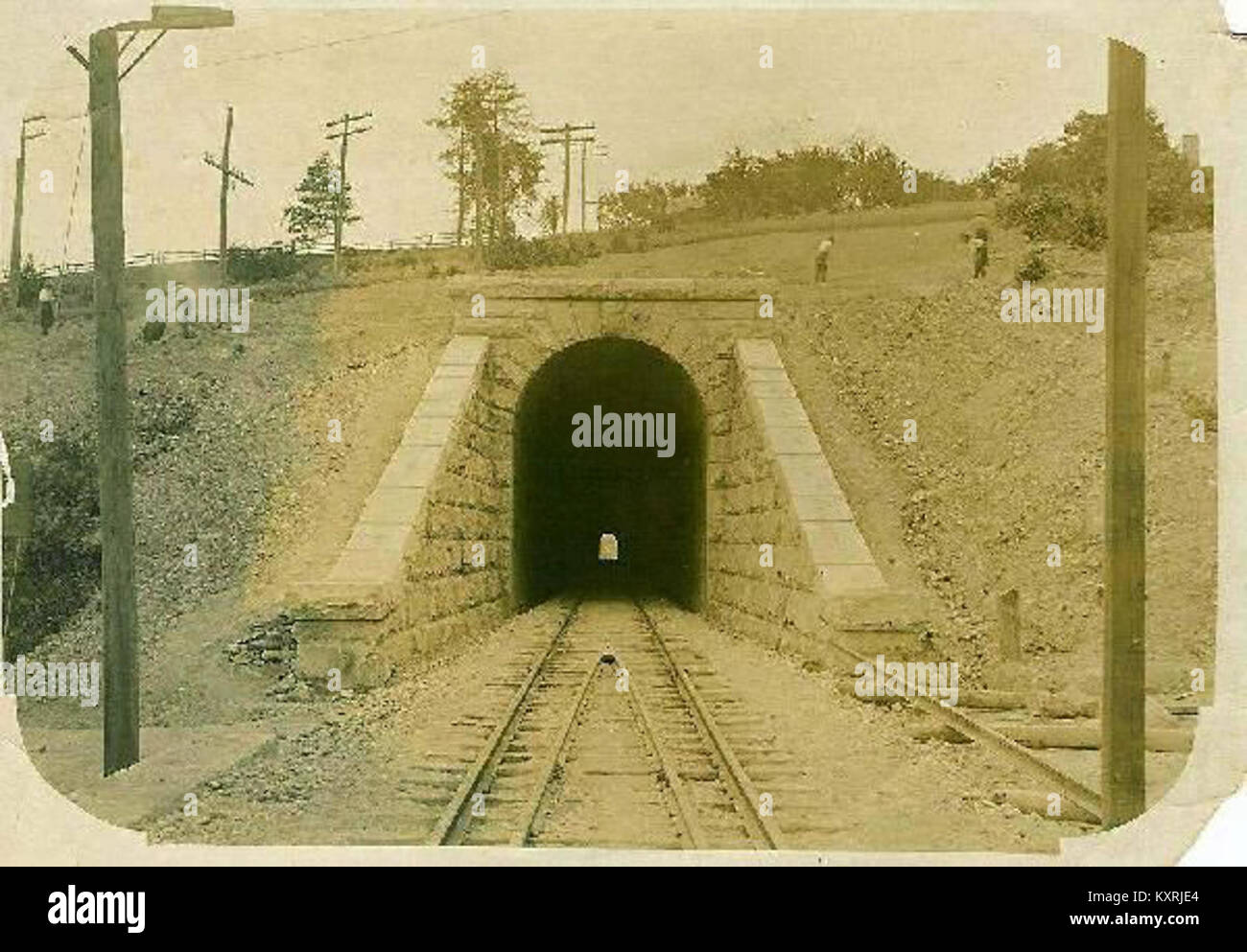 Central Massachusetts Railroad tunnel, 1902 Stock Photo Alamy