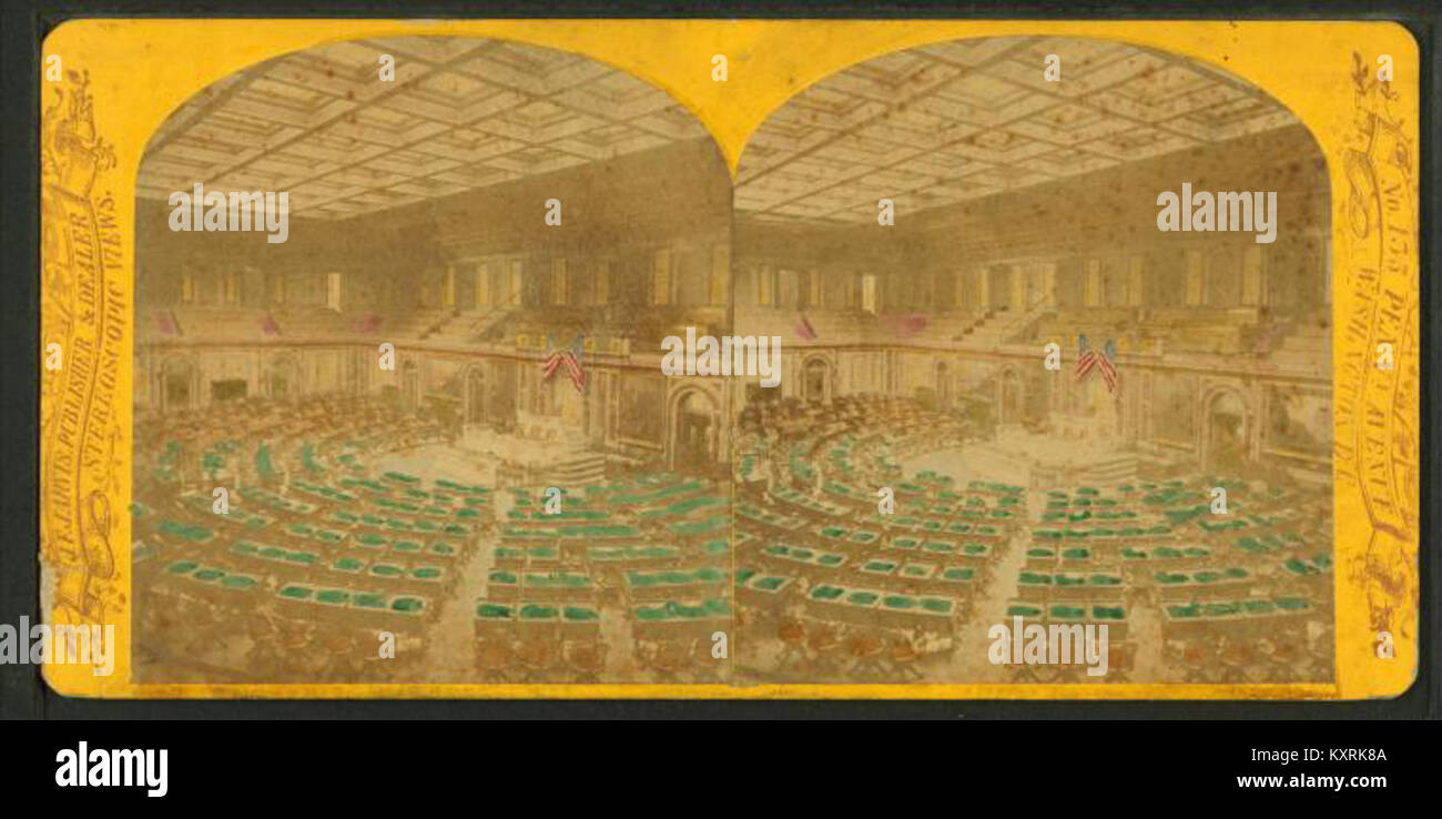 Architectural depiction of the U.S. House of Representatives chamber by ...