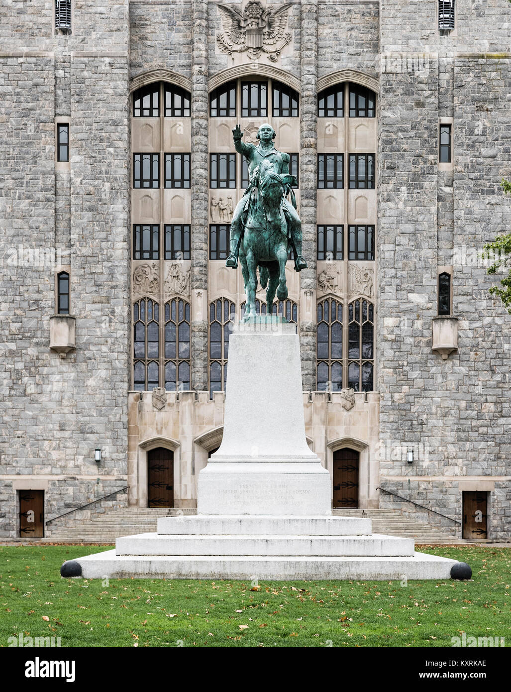 George Washington Monument, West Point Military Academy, New York, USA. Stock Photo