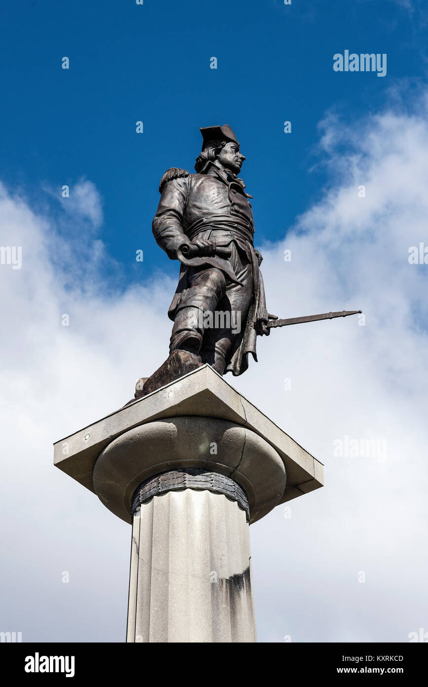 Thaddeus Kosciusko monument, West Point Military Academy, West Point, New York, USA. Stock Photo