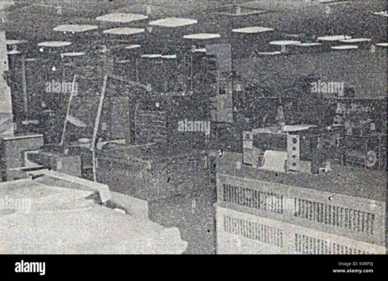 This image shows the COIG computer hall with ICL mainframe computers ...