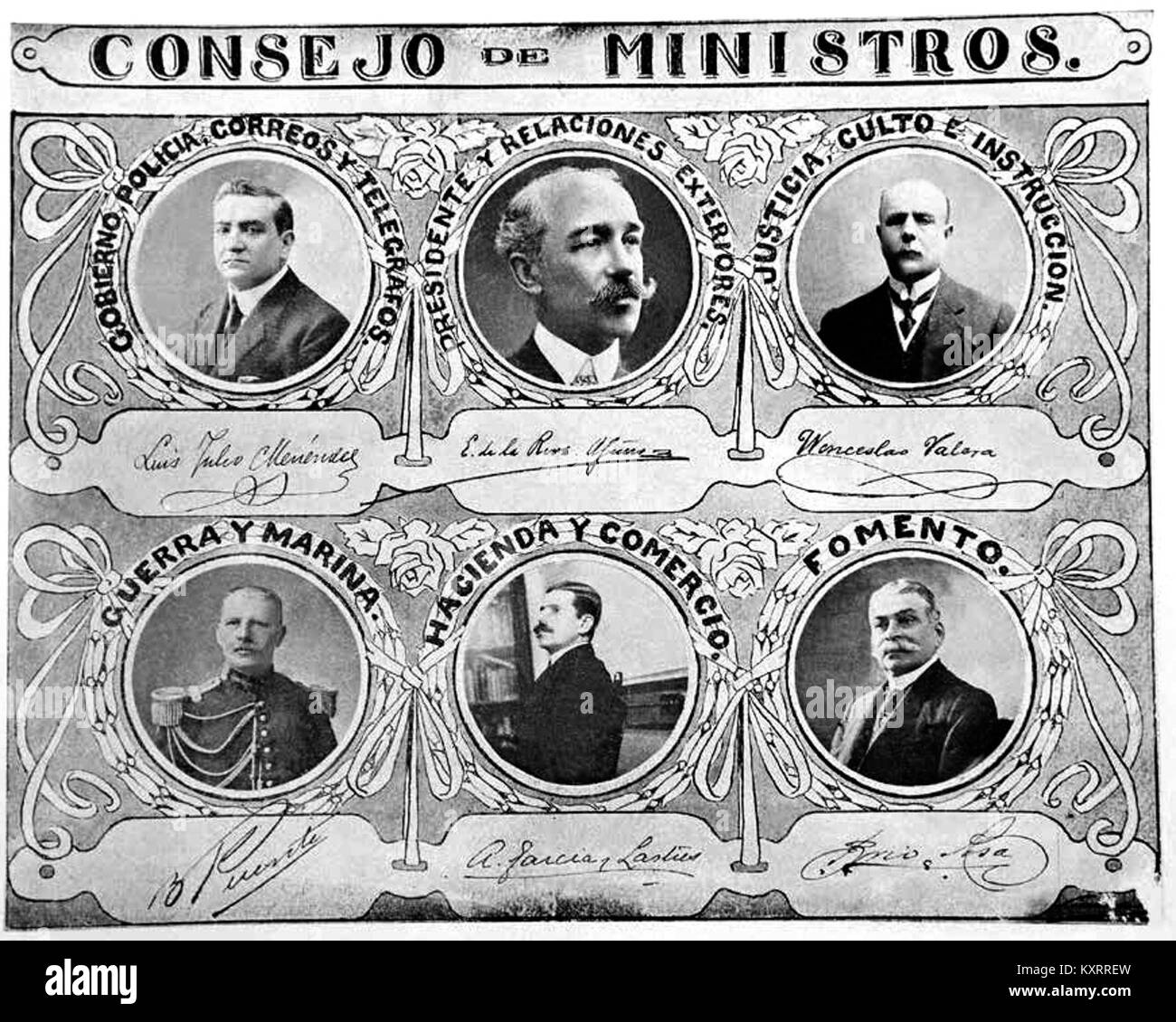 Consejo Ministros Perú 1915 Stock Photo