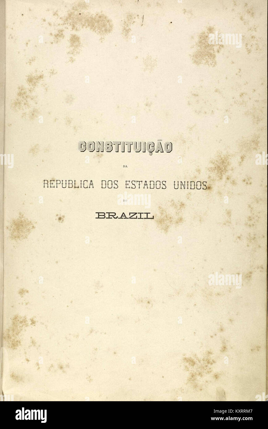A page from the 1891 Constitution of the Republic of the United States ...