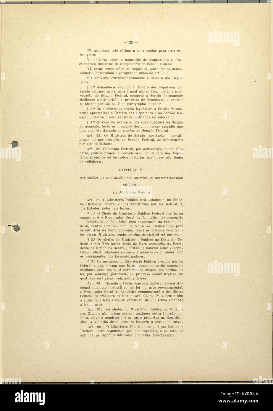 This 1934 page from the Constitution of the Republic of the United ...