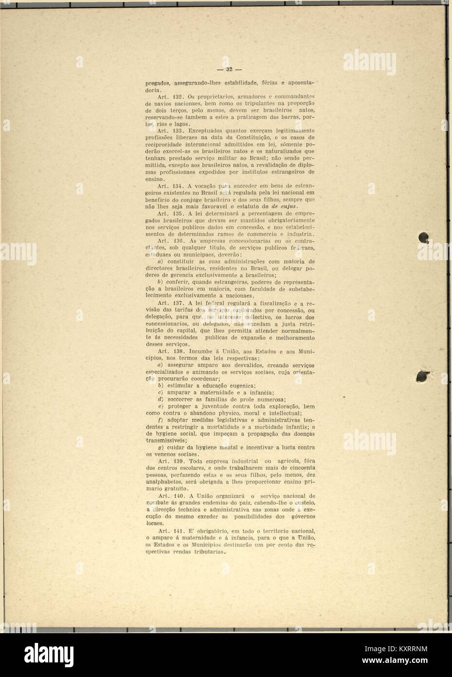 A page from the 1934 Constitution of the Republic of the United States ...