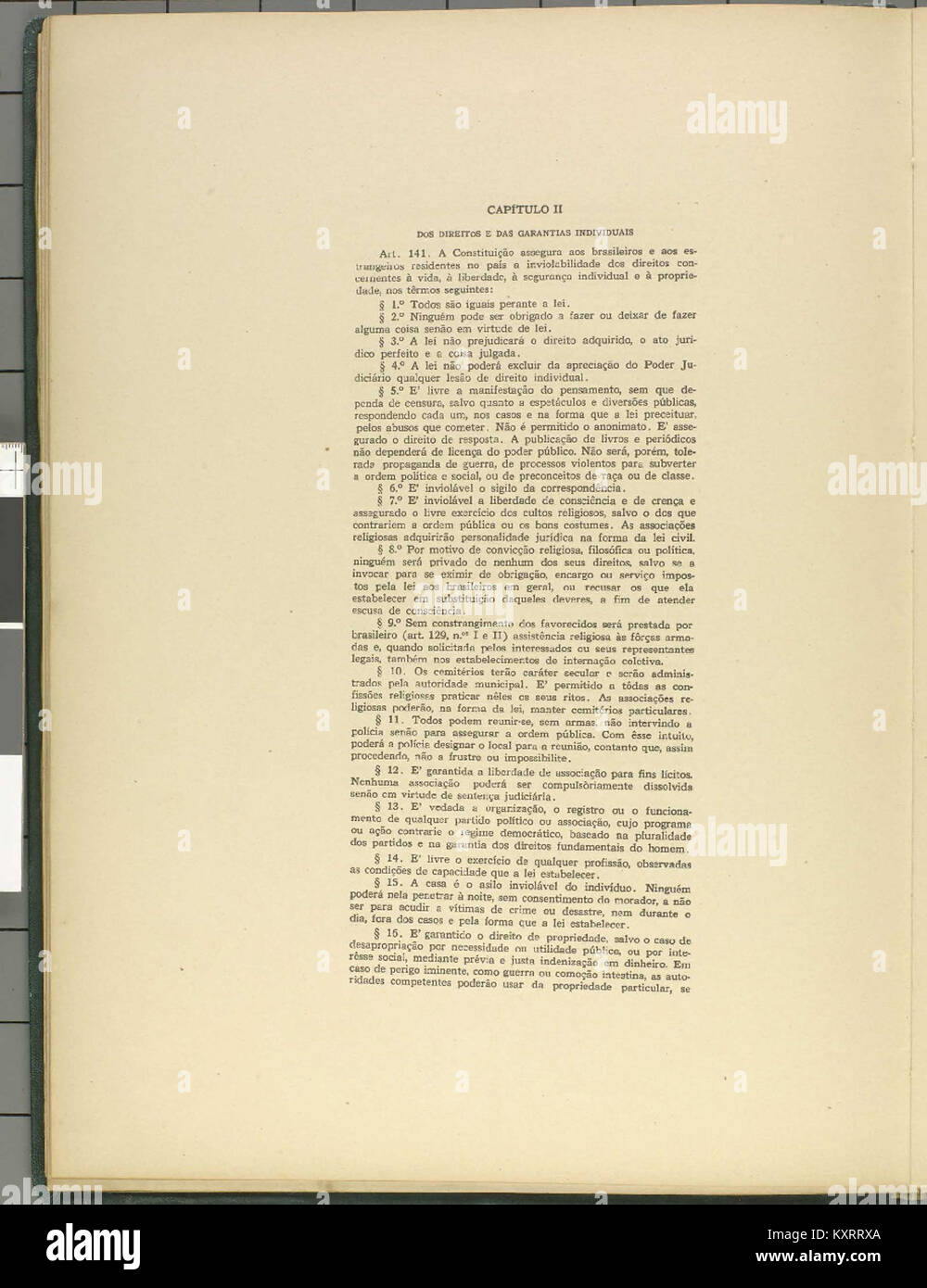 This page from the 1946 Constitution of the Republic of Brazil outlines ...